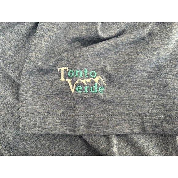PETER MILLAR Short Sleeve Polo Shirt Size XL Blue Tonto Verde Golf Course Logo - Picture 7 of 8